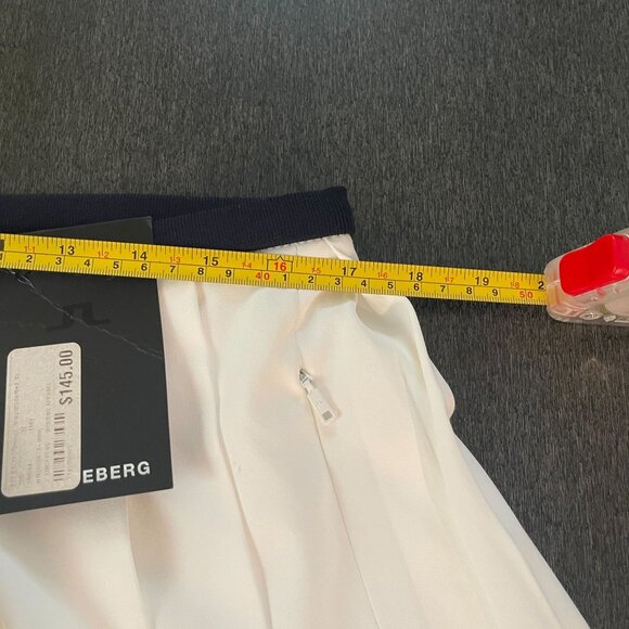 J.Lindeberg Women's Sierra Pleat Golf/Tennis Skirt White/Navy, Size XL NWT - Picture 9 of 9